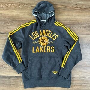 Adidas Los Angeles Lakers Springfield Hoodie Sweatshirt Medium Gray/Gold 2013 LA